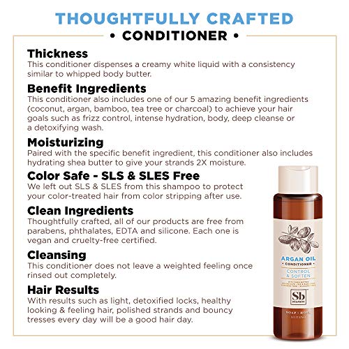 Soapbox Argan Oil & Shea Butter Conditioner - Volumizing, Vegan, Color Safe - 16oz, Pack of 3