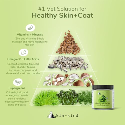 kin+kind Dog Supplement Set - Boosts Immunity, Healthy Skin & Coat, Joint Support - 4 Pack, 8oz