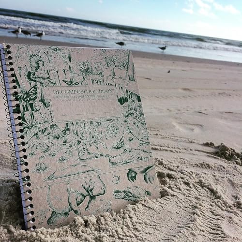 Decomposition Notebook - 100% Recycled Paper, Soy Ink Printing, 160 Pages - 9.75 x 7.5