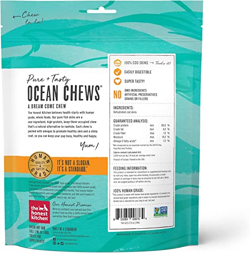The Honest Kitchen Superfood Cod Treats - High Protein, Non-GMO, All Natural - 3oz, 2.75oz, 10ct