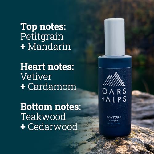 Oars + Alps Ascend Cologne - Long-Lasting Fragrance, Organic Sugarcane Alcohol - 1 Fl Oz