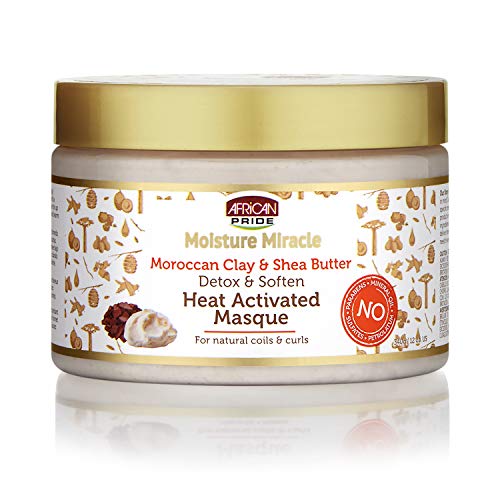 African Pride Hair Mask - Detoxifies & Softens, Restores Hydration for Natural Curls - 12oz