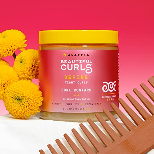 Alaffia Hair Styling Cream - Hydrates & Defines Tight Curls with Shea Butter - 8 Oz