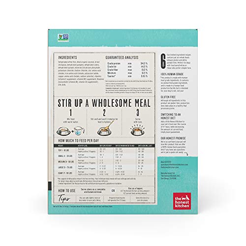 The Honest Kitchen Dehydrated Dog Food - Grain-Free, Limited Ingredients, Human Grade - Fish 10 lb