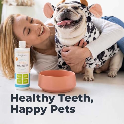Oxyfresh Pet Dental Care Solution - Eliminates Bad Breath, Fights Plaque & Tartar - 16oz