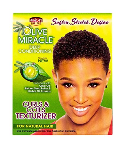 African Pride Hair Texturizer - Conditions & Defines Curls with Aloe Vera & Castor Oil - 1 Kit
