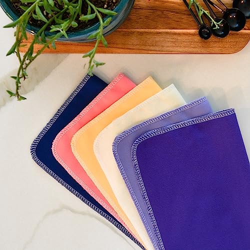 Marley's Monsters UNpaper Towels - 24 Reusable Cotton Towels, Superior Absorbency - Twilight