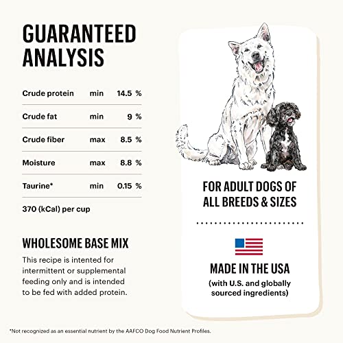 The Honest Kitchen Dog Food - Human Grade Dehydrated Veggie Base Mix, No Fillers - 7 lb
