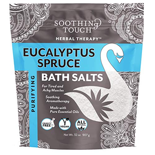 Soothing Touch Bath Salts - Eucalyptus Spruce for Relaxation - 32oz, Made in China