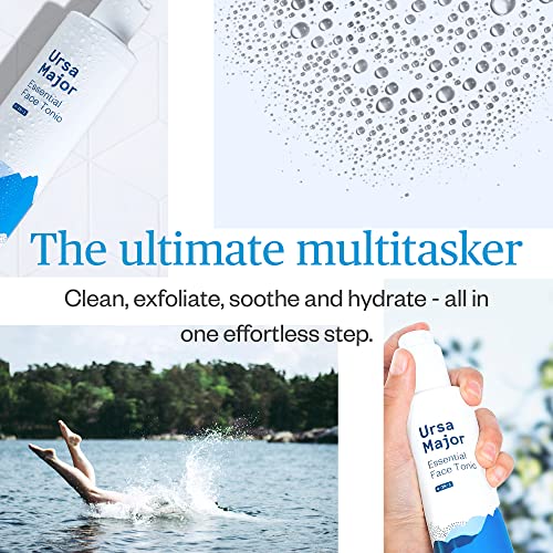 Ursa Major Face Toner - 4-in-1 Cleanser, Hydrator & Exfoliant, Natural Ingredients - 8oz