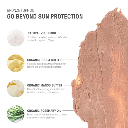 Raw Element Tinted Face Sunscreen - SPF 30+ Moisturizer, Non-Toxic, Water Resistant - 0.5 oz
