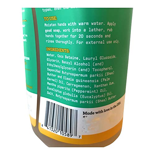 ALAFFIA Eucalyptus Mint Hand Soap - No Animal Testing, Organic Certified - 12oz
