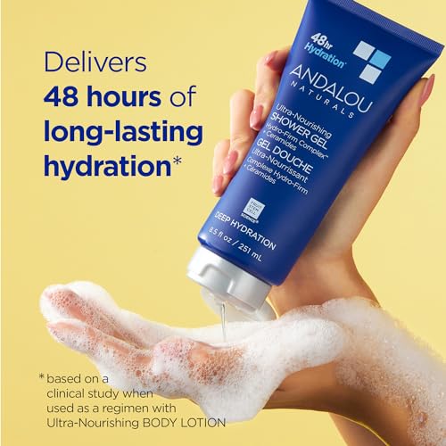 Andalou Naturals Body Wash - Deep Hydration, Vegan Formula with Hyaluronic Acid - 8.5 fl oz