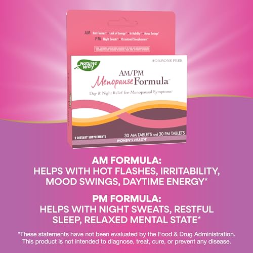 Nature's Way Hormone Balancing Supplement - Day & Night Relief for Menopause - 60 Tablets