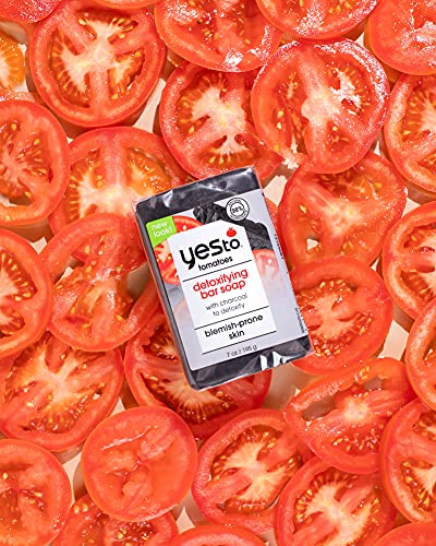Yes To Tomatoes Detoxifying Charcoal Bar Soap - Exfoliates & Controls Oil, 4.5oz