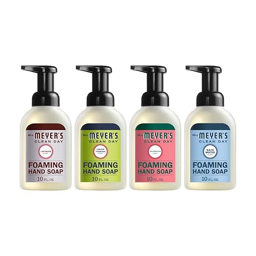 Mrs. Meyer's Foaming Hand Soap Variety Pack - Essential Oil Enriched, Cruelty-Free - 4x10oz