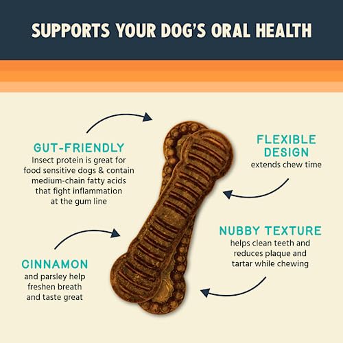 Jiminy's Dog Treat - Teeth Cleaning, Cinnamon Flavor, No Artificial Additives - 12ct