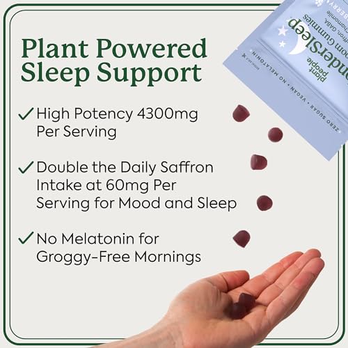 Plant People WonderSleep Mushroom Gummies - Relaxing Herbal Blend, Vegan, 60 Count