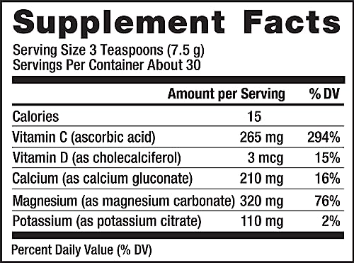 Natural Vitality CALM Magnesium Drink Mix - Anti-Stress, Calcium Boost, Raspberry Lemon - 8oz