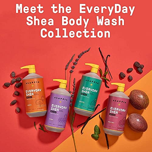 Alaffia EveryDay Shea Body Wash - Moisturizing Cleanser with Shea Butter, Vanilla Mint - 32 Fl Oz