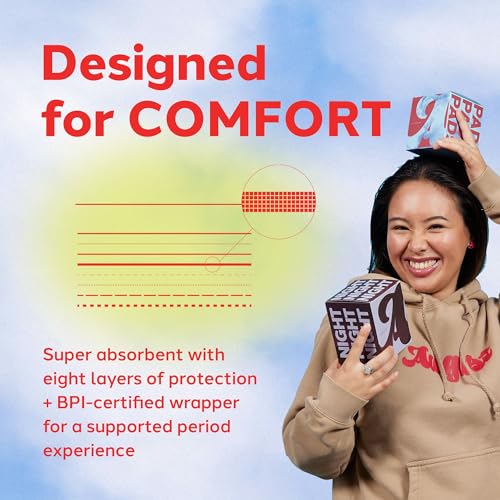 August Menstrual Pad - 100% Organic Cotton, Hypoallergenic & Absorbent - 8 Day, 8 Night Pads