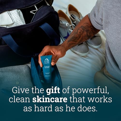 Oars + Alps Skin Care Set for Men - Hydrating Face Wash, Eye Roller, Deodorant & Lip Balm - 5 Items