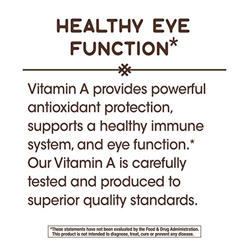 Nature's Way Vitamin A - Supports Eye Health & Immune Function, Gluten-Free - 100 Softgels
