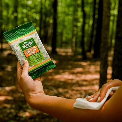Murphy's Naturals Bug Repellent Wipes - Plant-Based, DEET Free, Travel Size, 10 Wipes