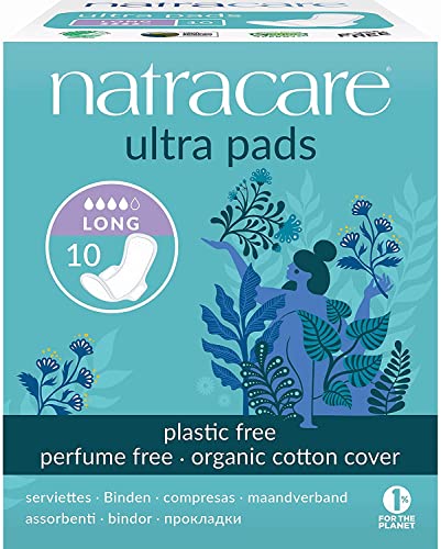 Natracare Menstrual Pads - Plastic-Free, Vegan, Biodegradable, Gynaecologist Recommended - 20 Ct