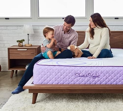 Sheets & Giggles Eucalyptus Mattress - Natural Cooling, Hypoallergenic Support - Queen