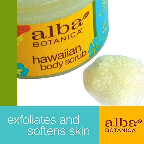 Alba Botanica Hawaiian Body Scrub - Deeply Exfoliates, Hydrating Botanical Oils - 14.5oz