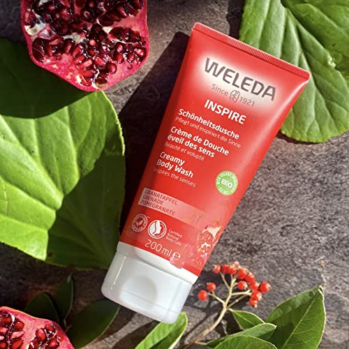 Weleda Pomegranate Body Wash - Gentle Plant Oil Cleanser, Nourishing & Refreshing - 6.8oz