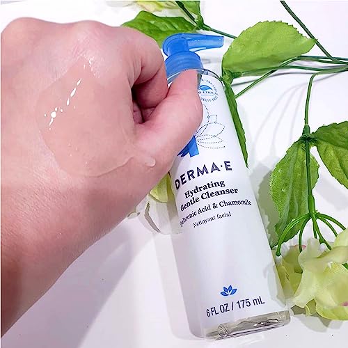 DERMA-E Face Wash & Cleanser - Hydrates & Improves Skin Texture with Natural Ingredients - 6 fl oz