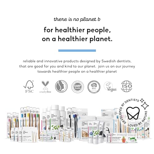 The Humble Co. Plant-Based Toothbrush Heads - Combat Plaque & Bad Breath, 4pk for Sonicare