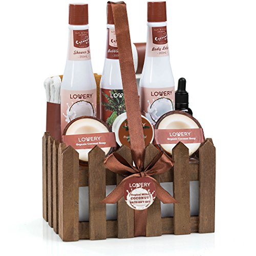 Lovery Organic Bath & Body Gift Set - Nourishing Coconut Soaps, 16pc Spa Essentials - 200ml