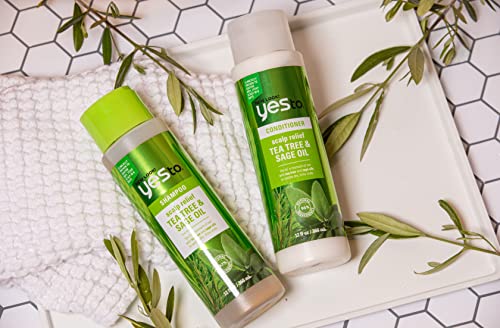Yes To Tea Tree Scalp Treatment - Soothes Dry, Itchy Scalp, Nourishing Sage Oil - 12 Fl Oz