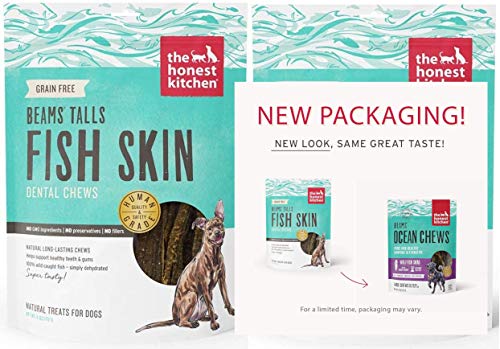 The Honest Kitchen Beams Fish Skin Treat - High Protein, Omega 3, Grain Free - 12oz