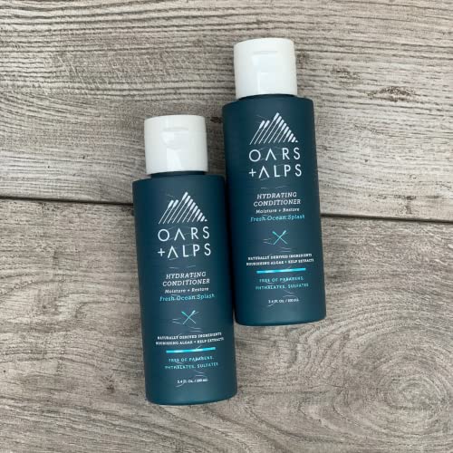 Oars + Alps Men's Grooming Set - TSA-Friendly Travel Essentials, Fresh Ocean Splash - 5 Items