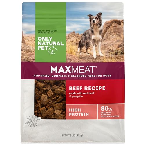 Only Natural Pet MaxMeat Air Dried Dog Food - High Protein, Grain Free, Beef & Pumpkin - 2 lb