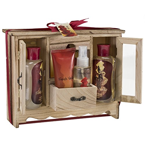 Frieda and Joe Bath & Body Gift Set - Moisturizing Shea Butter, True Vanilla Scent - 6 Pieces