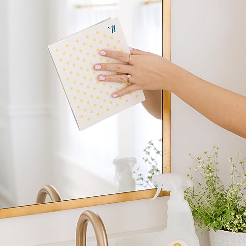 Nellie's Swedish Dishcloths (3 Pack) - Ultra Absorbent, Compostable & Odor-Free - 15x Absorbency