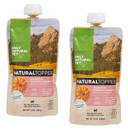 Only Natural Pet Dog Food Topper - Protein and Nutrient Packed, Pumpkin Flavor - 7oz Pouch 2 Pack
