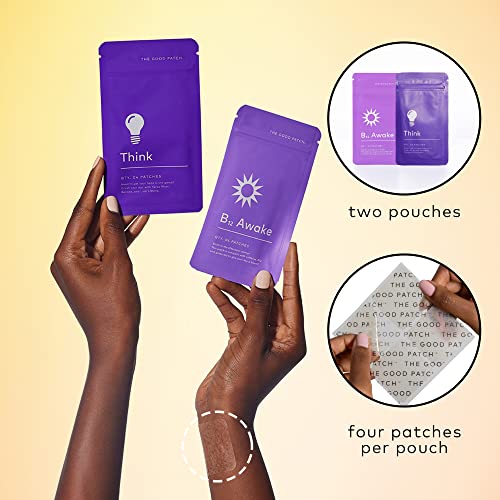 The Good Patch Wellness Patches - Boost Energy & Focus with Caffeine, Vegan - 8 Patches