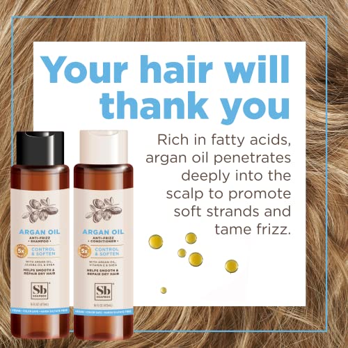Soapbox Argan Oil & Shea Butter Conditioner - Volumizing, Vegan, Color Safe - 16oz, Pack of 3