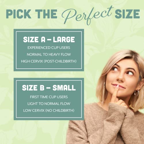Dutchess Menstrual Cup - Leak-Free, Medical-Grade Silicone, Soft & Comfortable - 2 Small Cups