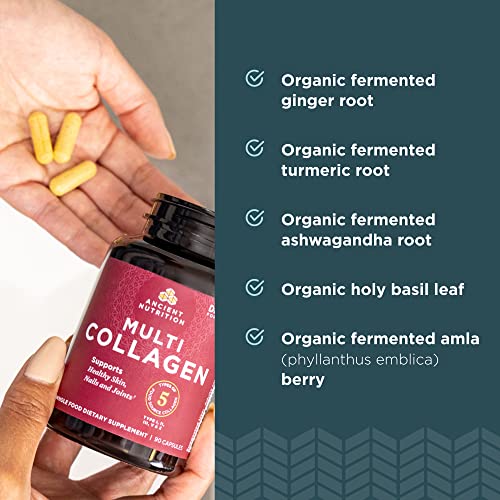 Ancient Nutrition Collagen Protein Powder - Supports Skin, Joints, and Gut Health - 90 Capsules
