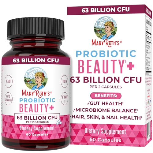 MaryRuth's Probiotic Beauty Capsules - Boost Collagen, Support Hair & Skin Health - 60 Count