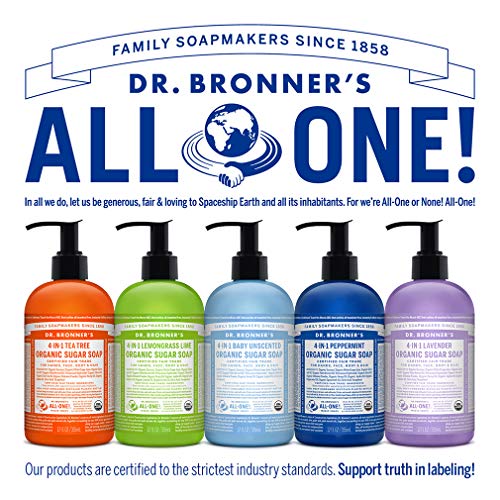 Dr. Bronner’s Organic Sugar Body Soap - Nourishing Hydration, Made with Organic Oils - 12oz