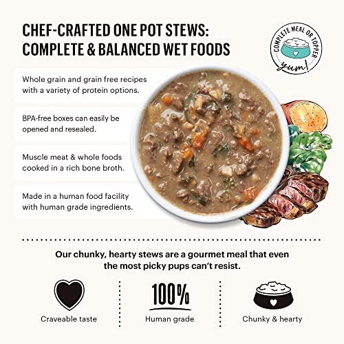 The Honest Kitchen One Pot Stews - Human Grade Chicken Stew, No Fillers, 10.5oz x6