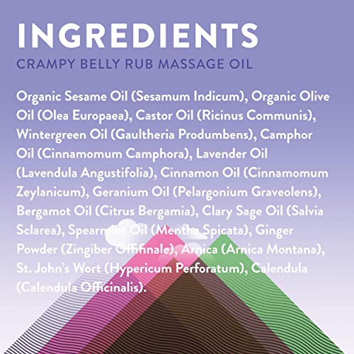 Little Moon Essentials Massage Oil - Relieves Monthly Cramps, Vegan & Natural - 4 oz.